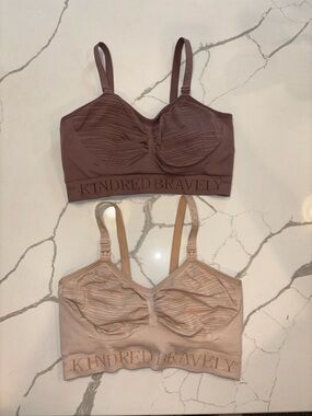 Kindred Bravely Wireless Nursing Bras in Nude and Mauve